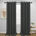 Easy-Going Thermal Grommet Blackout Curtains, 2 Panels 52x96 in, Dark
