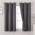 OWENIE Blackout Curtains 63 Inch Length 2 Panels for Bedroom Living