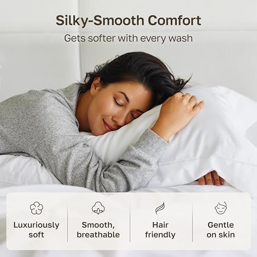 California Design Den 2-Pack King Pillowcase,100% Cotton Sateen