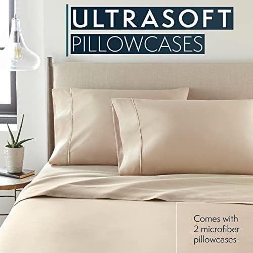 HC Collection King Pillow Cases Set of 2- Microfiber, Extra Soft