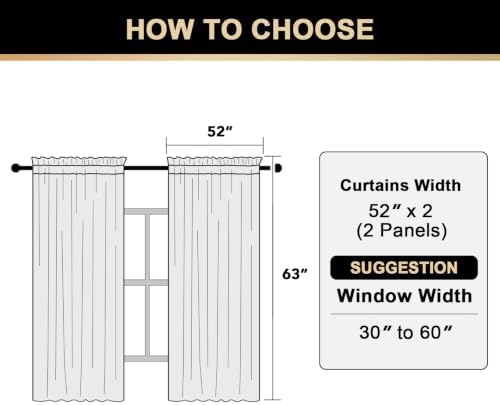 100% Blackout Curtains Primitive Linen Textured Curtain Drapes for