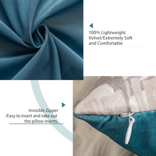 Tritard Coastal Pillow Covers Set of 2, 22x22, Blue