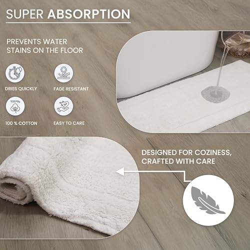 Home Weavers 100% Cotton Tufted Waterford Collection, Extra Soft and