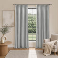 ChadMade 1 Panel Lined Slub Textured Dots Pinch Pleat Curtain 52W x