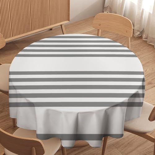 Grey and White Tablecloth Washable Dinng Table Covers Decorative for
