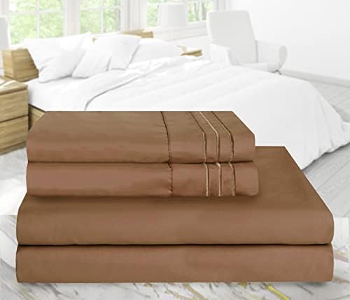 Vacco Queen Sheet Set - Luxury Hotel 1800 Series 4-Piece Bedding