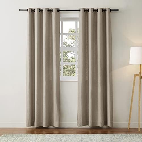 ChadMade Grommet Cotton Linen Light Filtering Drape 1 Panel