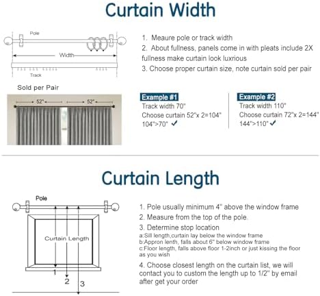 LETAU Pinch Pleats Grey Linen Texture Curtains 84 inches Long, 100%