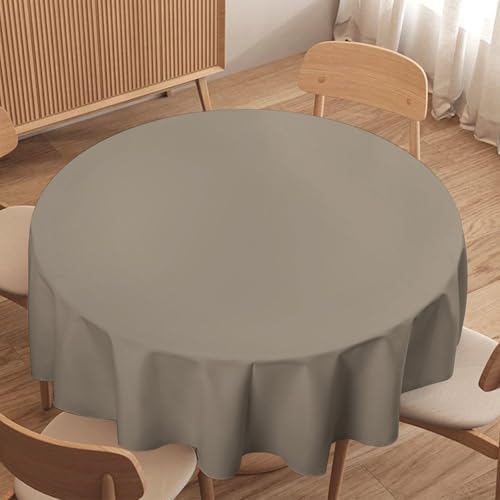 Solid Color Linen Beige Tablecloth Washable Dinng Table Covers