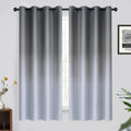 Yakamok 63 Inch Grey and Greyish White Ombre Curtains Room
