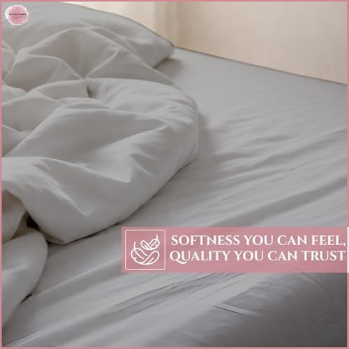 Full Flat Sheet Only, 100% Percale Cotton Sheets, Silver Grey