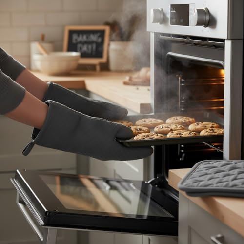 10 Pcs Oven Mitts and Pot Holders, 500°F Heat Resistant Oven Mitts