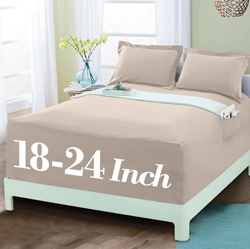 Mocassi Luxury 1800 Premium Hotel Quality Single Fitted Sheet - Ultra