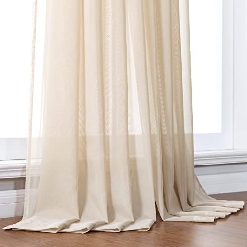 Beydodo Sheer Curtains 108 Inches Long 2 Panels, Living Room Curtains