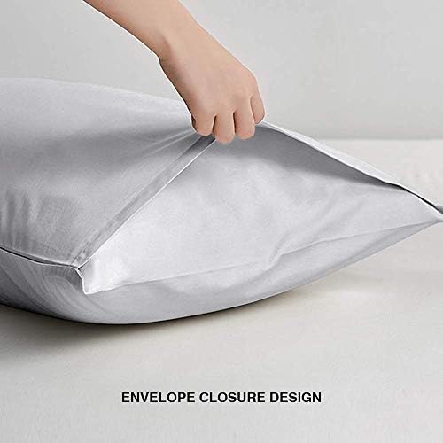 FLXXIE 2-Pack Microfiber Queen Pillow Cases, Envelope Closure, Light