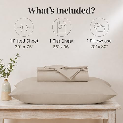 Modern Threads 3-Piece Ultra Soft Microfiber Bed Sheets Set, Wrinkle