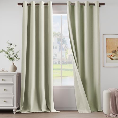 Extra Lenght 100% Blackout Curtains 120 Inch Length 2 Panels Set for