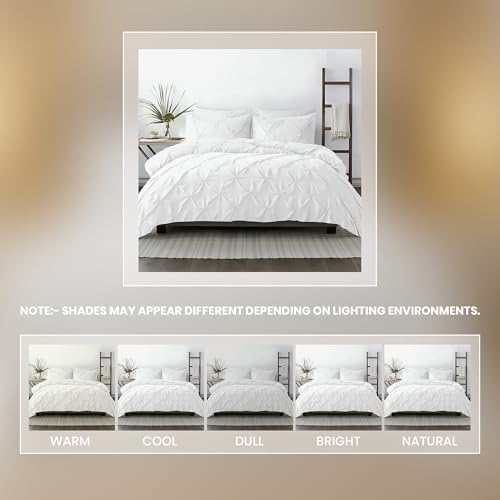 Kotton Culture 1 Pc Queen/Full Size Pinch Pleated - Pintuck Duvet