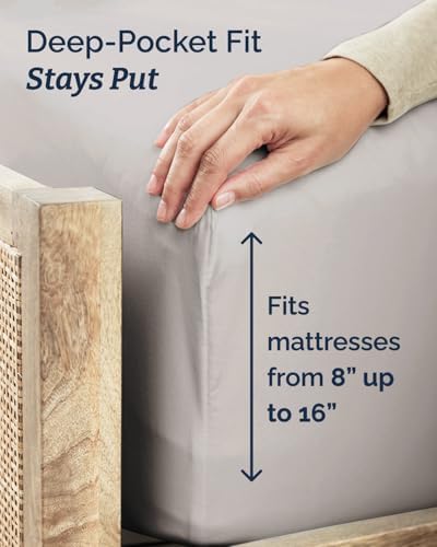 Twin XL Size 3 Piece Sheet Set - Breathable & Cooling Sheets - Light