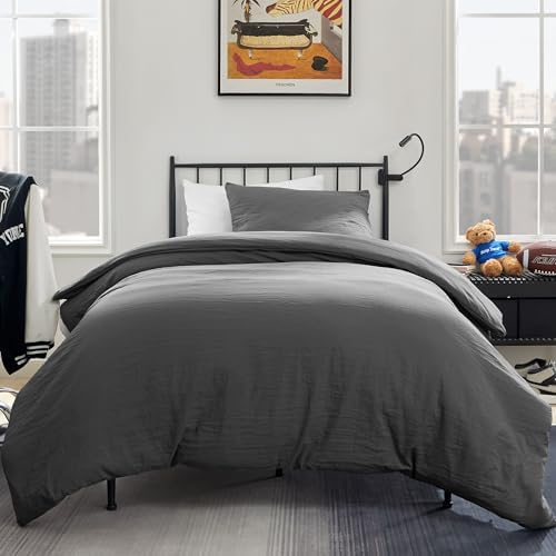 SLEEP ZONE Duvet Cover Twin/Twin XL Size, Stone Washed, Soft and