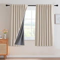 H.VERSAILTEX Upgraded 100% Blackout Curtains 63 Inches Long Back Tab
