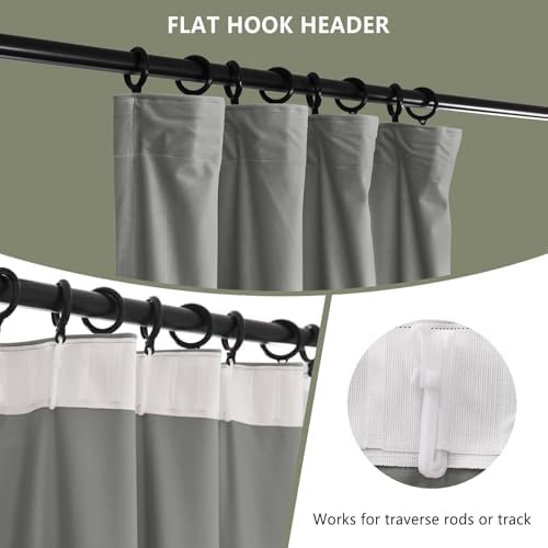 Macochico Extra Long Velvet Curtains 100 Inch Width by 120 Inch Length