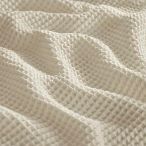 BOLL & BRANCH Waffle Bed Blanket, Full/Queen, Cream