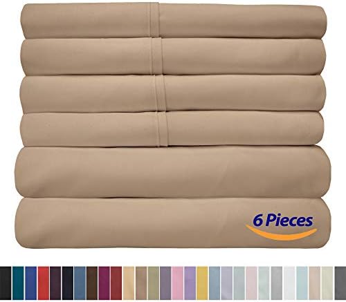 Sweet Home Collection Queen Sheets - 6 Piece 1500 Thread Count Fine