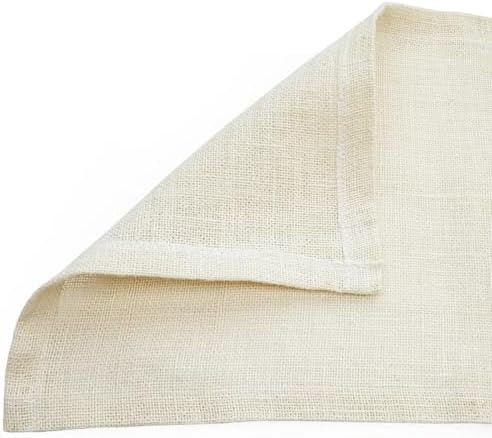Shatex Burlap Farmhouse Table Runner 14x108 Inch, 100% Jute Soft