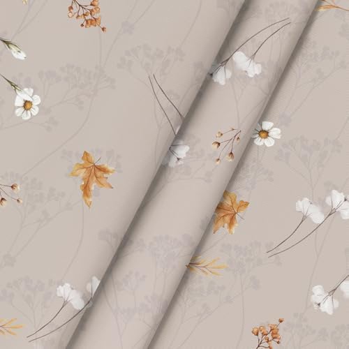 Horaldaily Fall Tablecloth 90 x 90 Inch Round White Orange Pumpkin