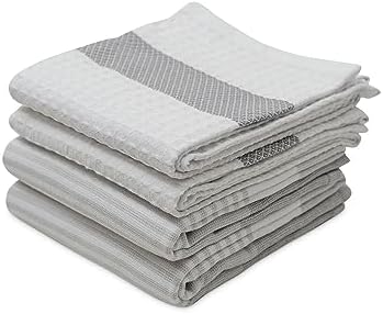 MyPillow Kitchen Dish Towels 4-Pack Gray