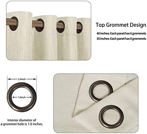 LORDTEX Linen Look Textured Blackout Curtains with Thermal Insulated
