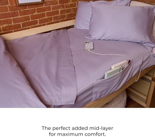 NEST and NOOKS 100% Cotton Sateen Twin XL Flat Sheet, Beige Gray