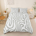 Erosebridal Geometric Stripes Comforter Cover Queen Size Abstract