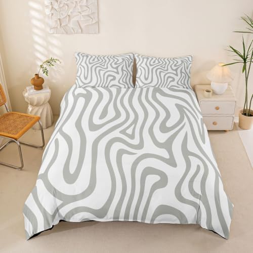 Erosebridal Geometric Stripes Comforter Cover Queen Size Abstract