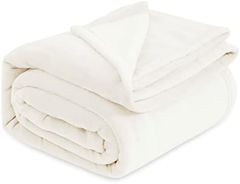 Bedsure Fleece Blankets King Size Cream&King Size Blanket for