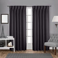 EXCLUSIVE HOME Sateen Twill Woven Room Darkening Blackout Pinch