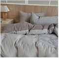 MZP Striped Duvet Cover Set Queen/King Cotton Reversible Vertical