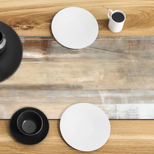 Brown Grey Table Runners Modern Art Farmhouse Linen Table Runners