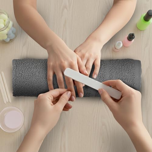 Hand Towels (Pack of 24) Grey Economy Salon Towels - 100% Cotton Spa