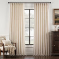 Linen Pinch Pleat Curtains, Neutral, 102 Inches Long