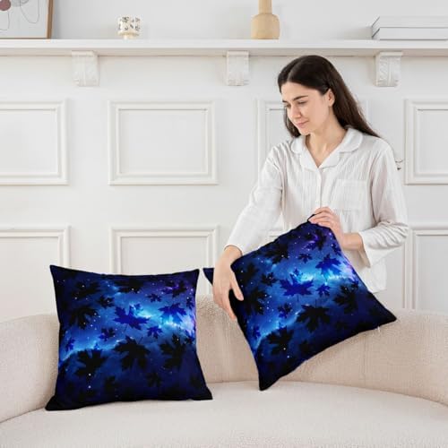 Feelyou Cannabis Leaf Throw Pillow Covers Set of 2 22x22 Inches