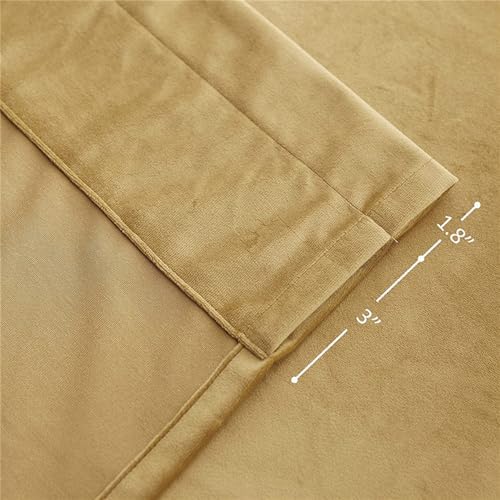 Blackout Velvet Curtains for Bedroom Window,Luxury Thermal Insulated