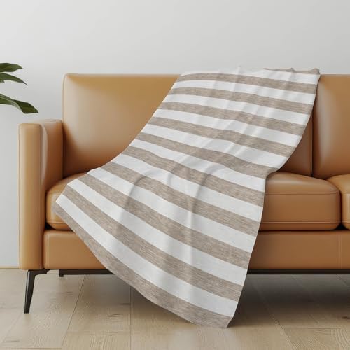Addison Rugs ASB528 Taupe 50" x 70" Oversized Sherpa Throw Blanket
