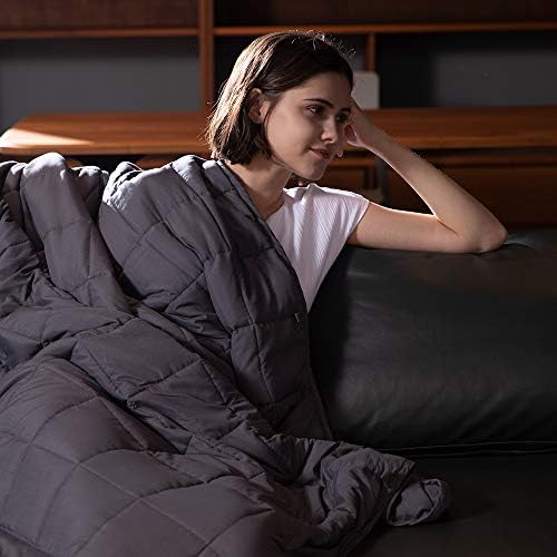 Syrinx Weighted Blanket King Size 25 pounds, 80''x87'', Dark Grey for