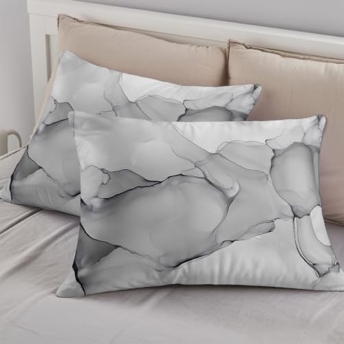 4 Pieces Duvet Cover Queen Bedding Sets Modern Natural Marble Gradient