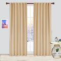 Back Tab/Rod Pocket Blackout Curtains Solid Room Darkening Thermal