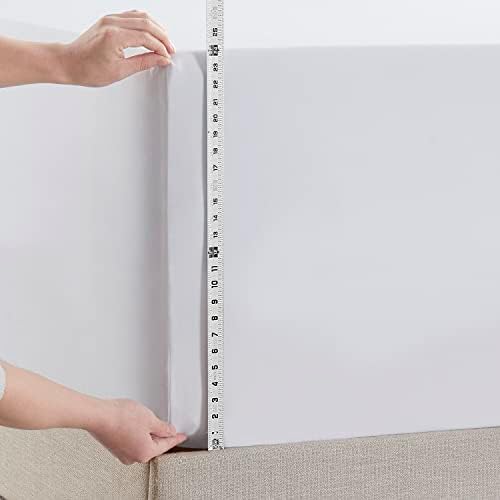 Hearth & Harbor Extra Deep Pocket California King Fitted Sheet, White