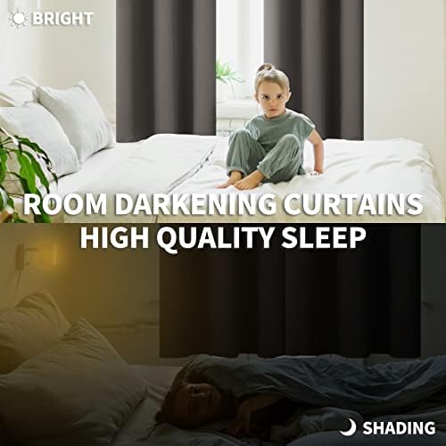 BGment Blackout Curtains for Bedroom 63 Inches Length - Rod Pocket