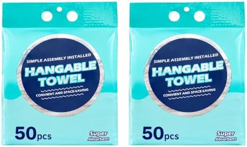 Hanging Kitchen Towels, 2 * 50-Packs Super Absorbent Hangable Towels